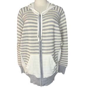 St‎ John Silk Wool Oversized Hooded Zip Up Jacket Size P